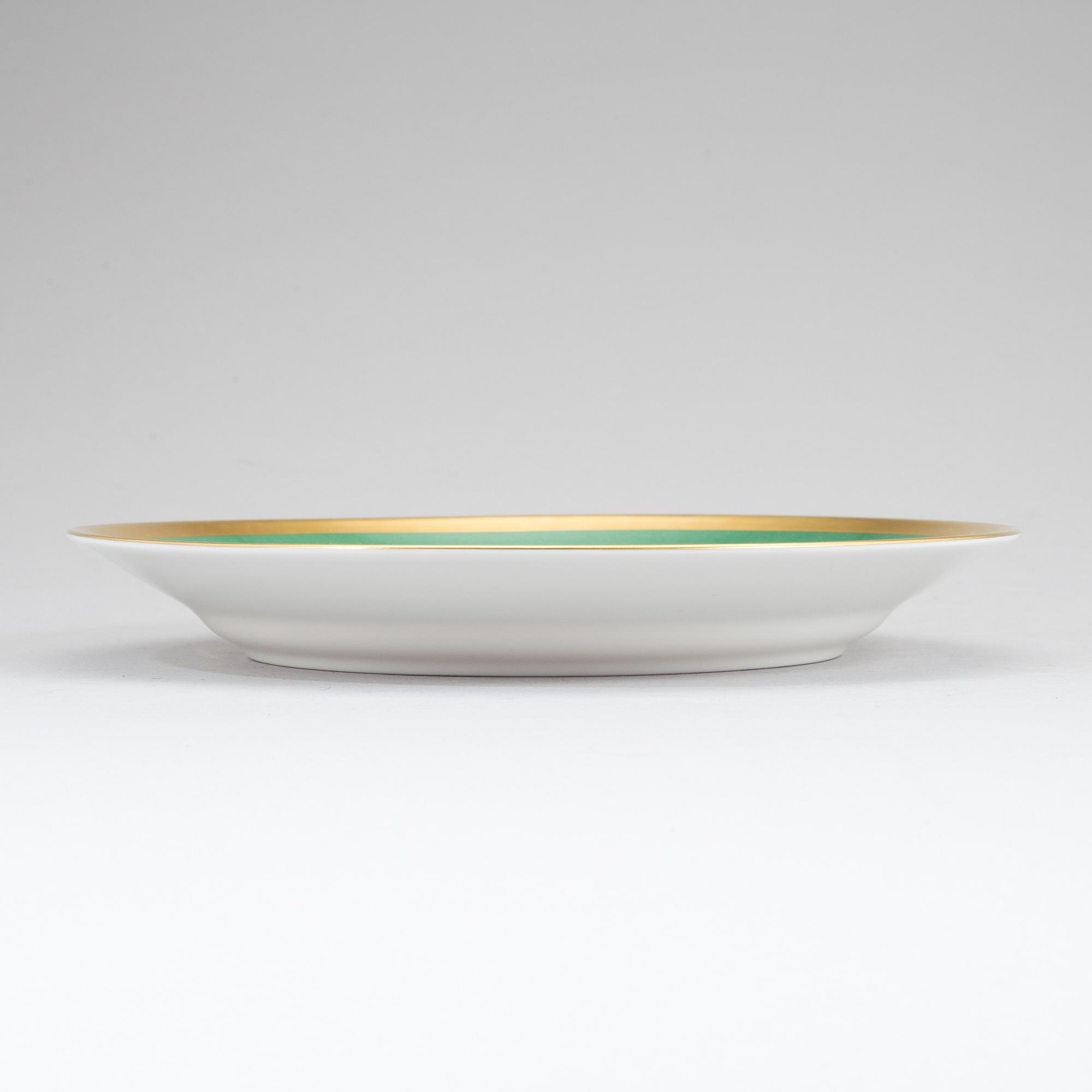 KARIN BJÖRQUIST, plates, (14 [12+2]), bone china, "Nobel Jubilee 1991"+"Nobel", Rörstrand/Gustavsberg.