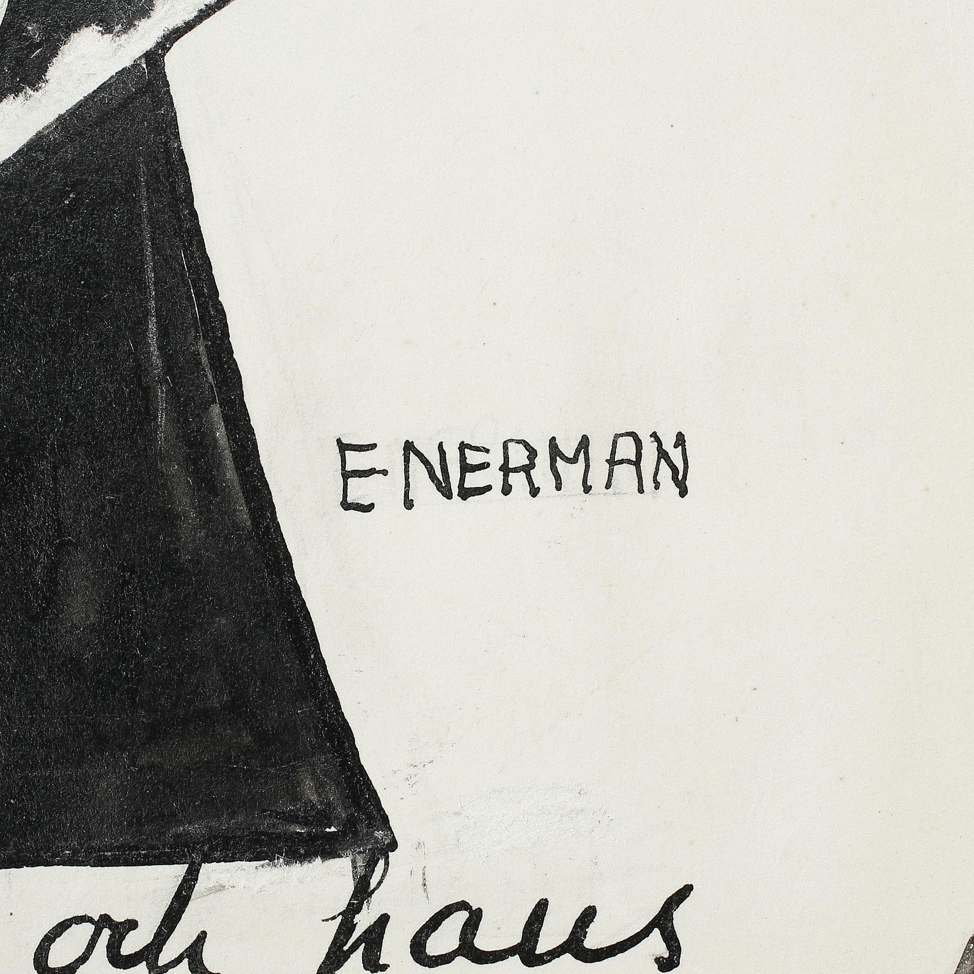 EINAR NERMAN, tuschteckning, signerad.
