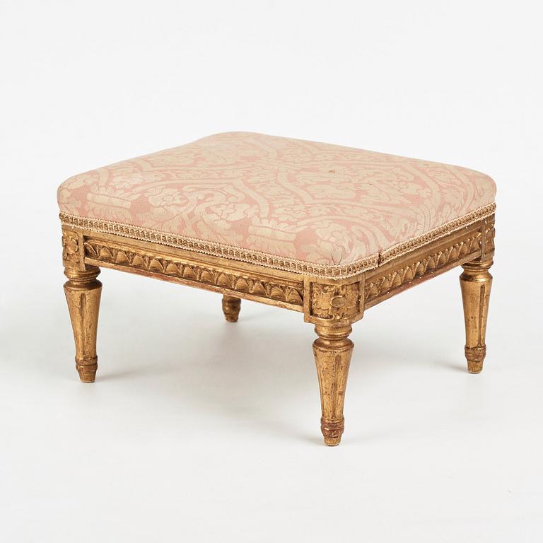 A Gustavian late 18th century foot stool.