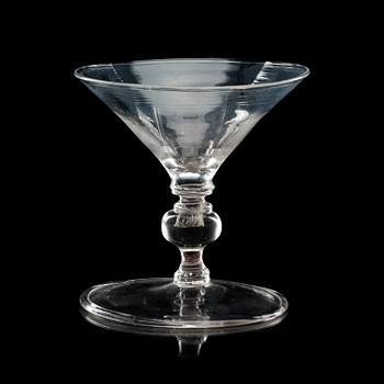 614. A wine glass, 18th Century, presumably Dutch.