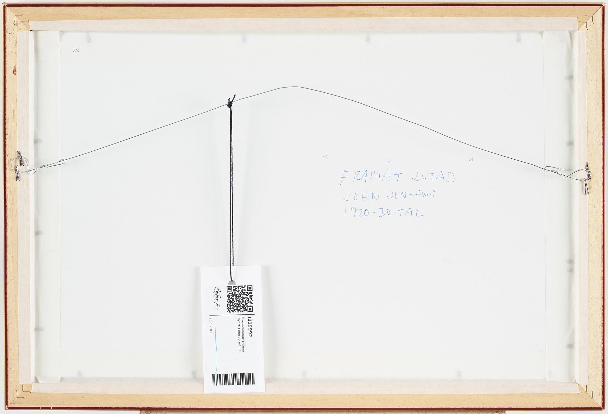 John Jon-And, pencil, stamped signature.