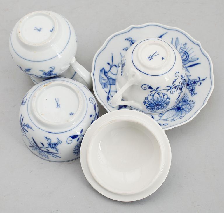 SERVISPORSLIN, 8 del, porslin, lökmönstret, Meissen.