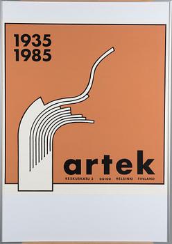 AFFISCH, "Artek 1935-1985", design Ben af Schultén.