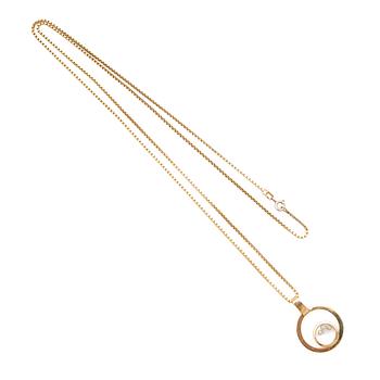 Collier med hänge, 18k med briljanter.