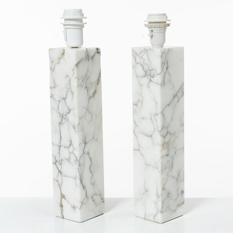 Table lamps, a pair, Bergboms, second half of the 20th century.