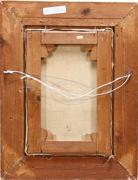 OKÄND KONSTNÄR, olja på duk. Bär monogramsign MK. 1800/1900-tal.