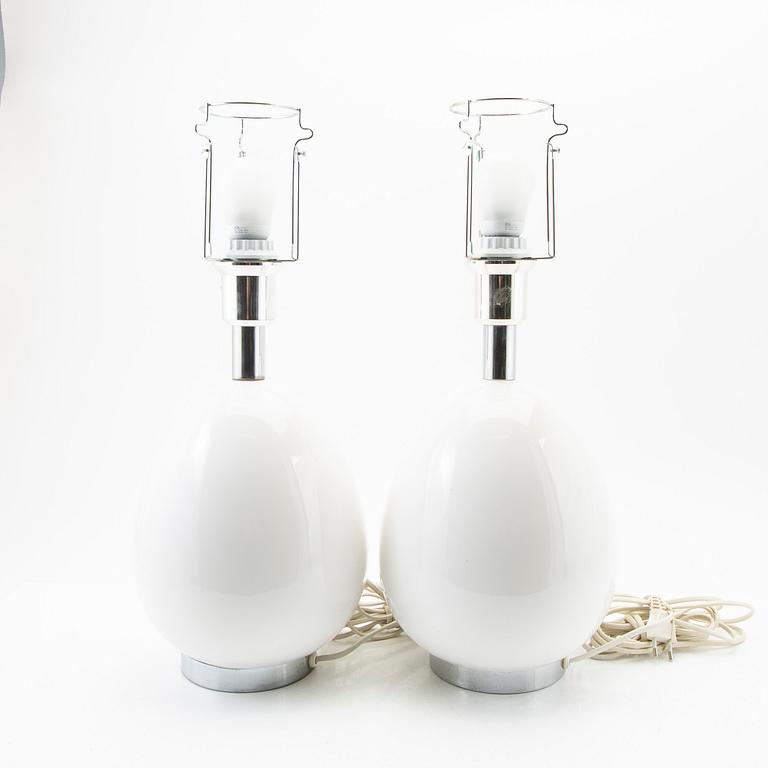 Bordslampor, ett par, modell "B-108", Bergboms, 1960/70-tal.