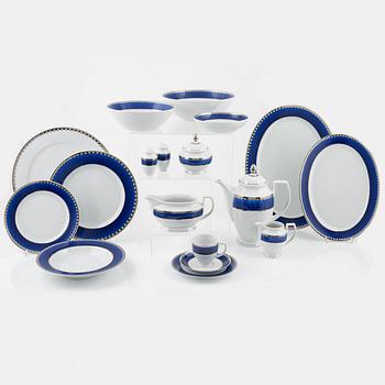 Sigvard Bernadotte, a dinner and coffee service, 'Millenuim/Marianne', Christineholm, Fyrklövern, numbered 162/499.