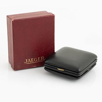 Jaeger, travel alarm clock, 72 x 85 x 34 mm.