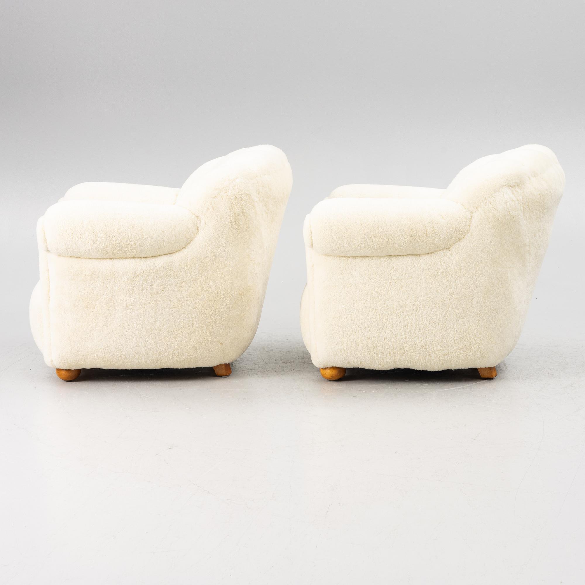 Fåtöljer, ett par, Swedish modern, 1900-tales mitt.