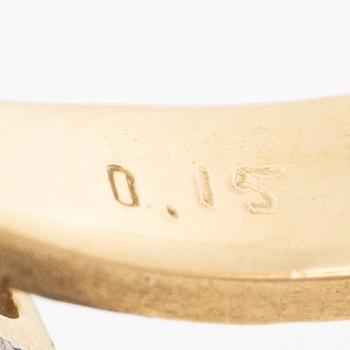 Björn Weckström, Ring, "Diamantstad", 18K guld med briljantslipade diamanter, Lapponia 1975.