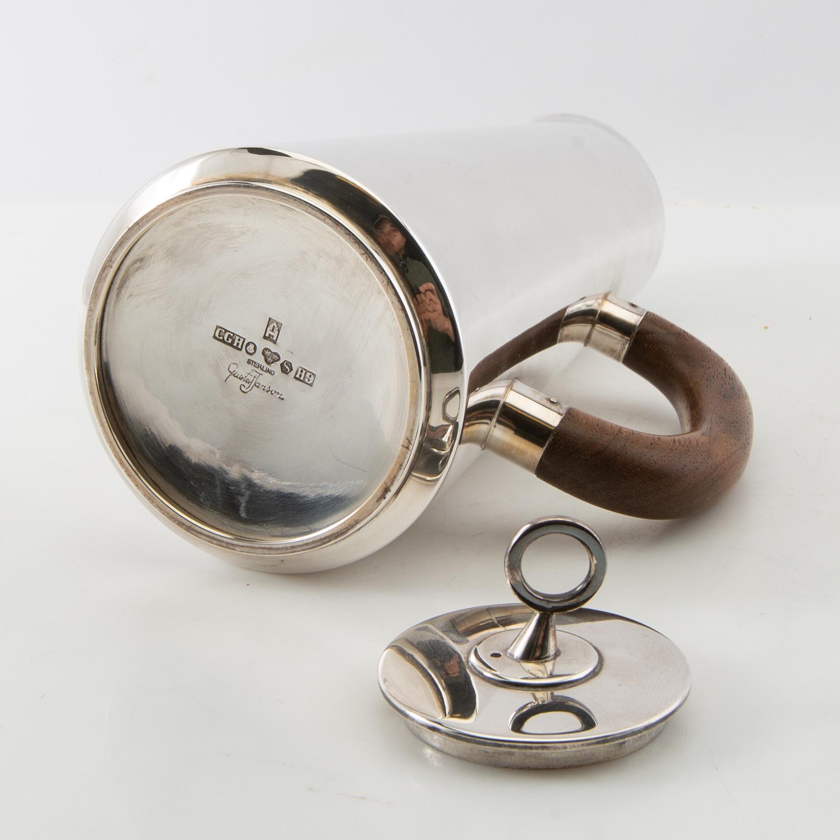 Gustaf Janson, kaffeservis, 3 delar, sterlingsilver, CG Hallberg, Stockholm, 1958.