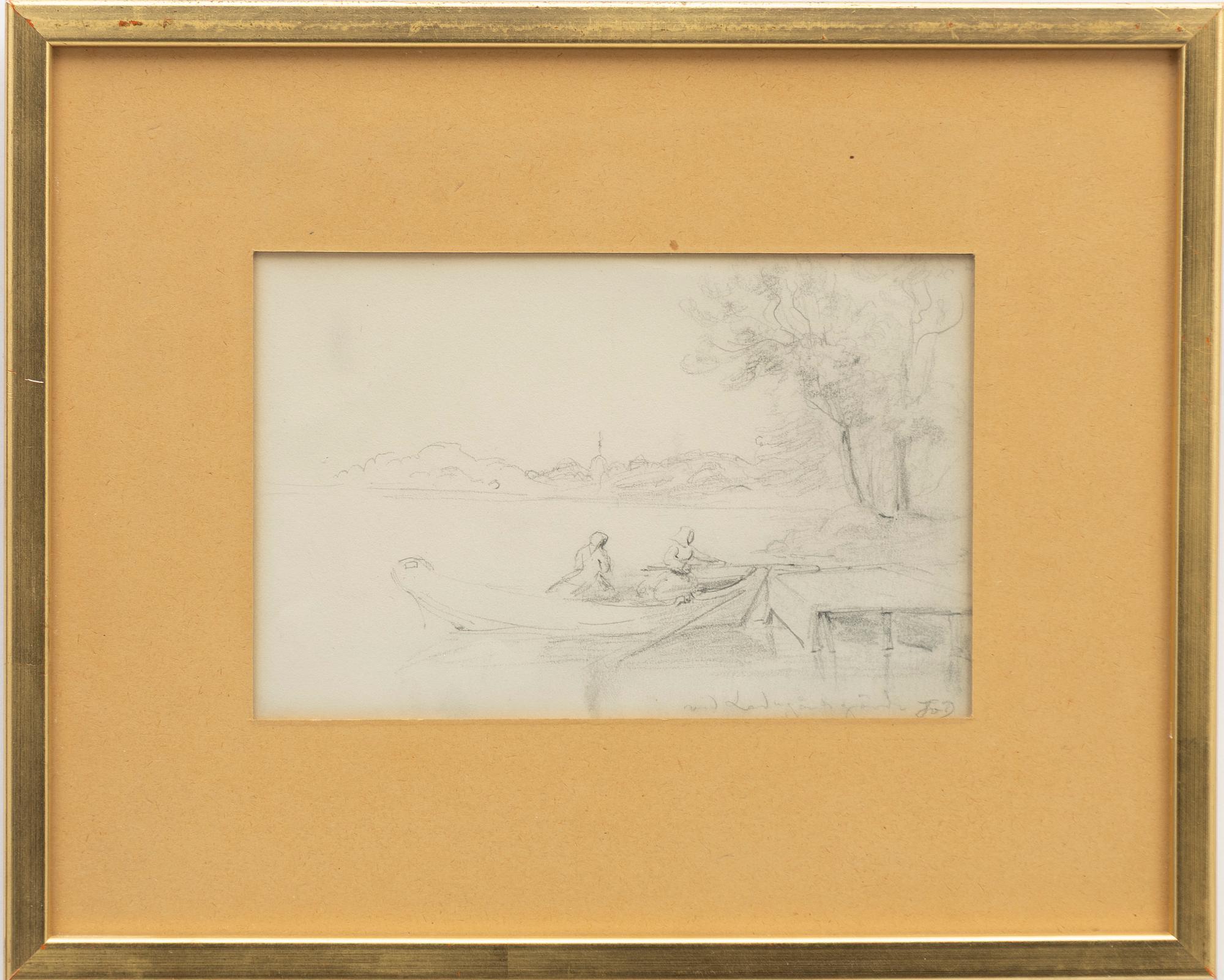 Fritz von Dardel, Lantliga scener, blyertsteckningar, 3 st.