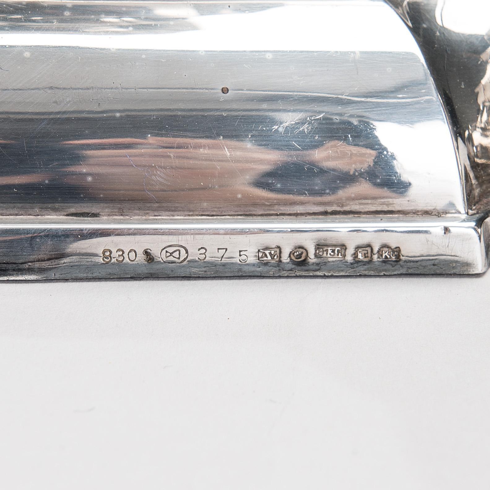 LJUSSTAKAR, ett par, silver, finska kontrollstämplar 1939.