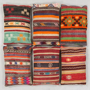 Six kelim pillows.