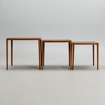 SVENN ESKE KRISTENSEN, A SET OF THREE SIDETABLES. 1950s.