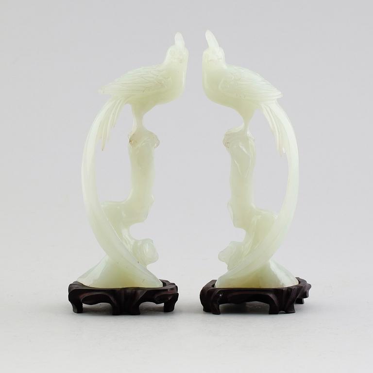 FIGURER, 1 par, nefrit, Kina.