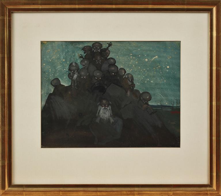 IVAR AROSENIUS, gouache, osign.