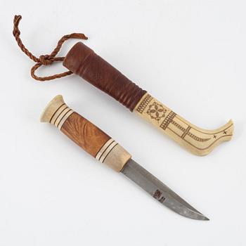 Bill Öberg, a reindeer horn knife, signed.