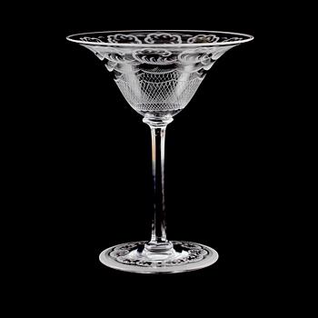 SKÅL PÅ FOT, glas, "Molnet", Simon Gate, Orrefors.