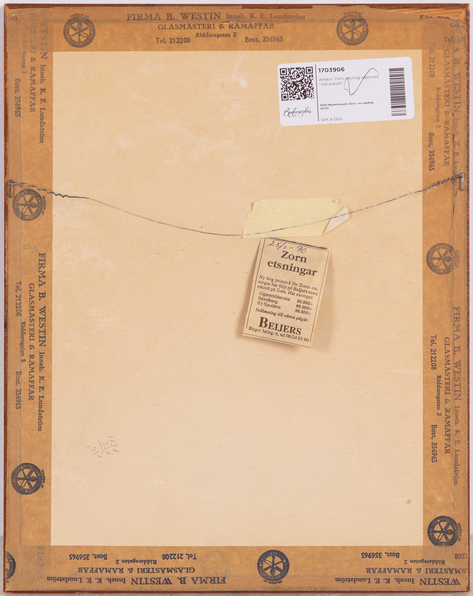 Anders Zorn, "Vid pianot".