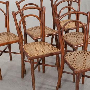 A set of six Thonet chairs early 1900's.