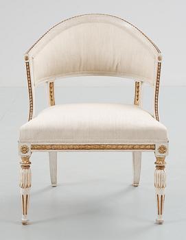 A late gustavian armchair. circa 1800.