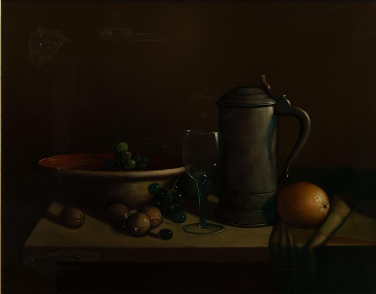 Jan Palmu, Still Life with Fruits and a Drinking Jug.