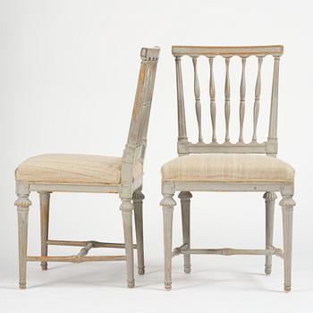 A pair of Gustavian chairs by C. J. Wadström (master in Stockholm 1788-1816).