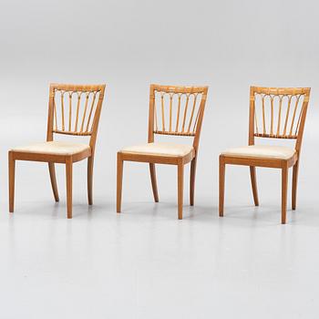 Josef Frank, a set of 6 chairs, model 1165, Firma Svenskt Tenn, after 1985.
