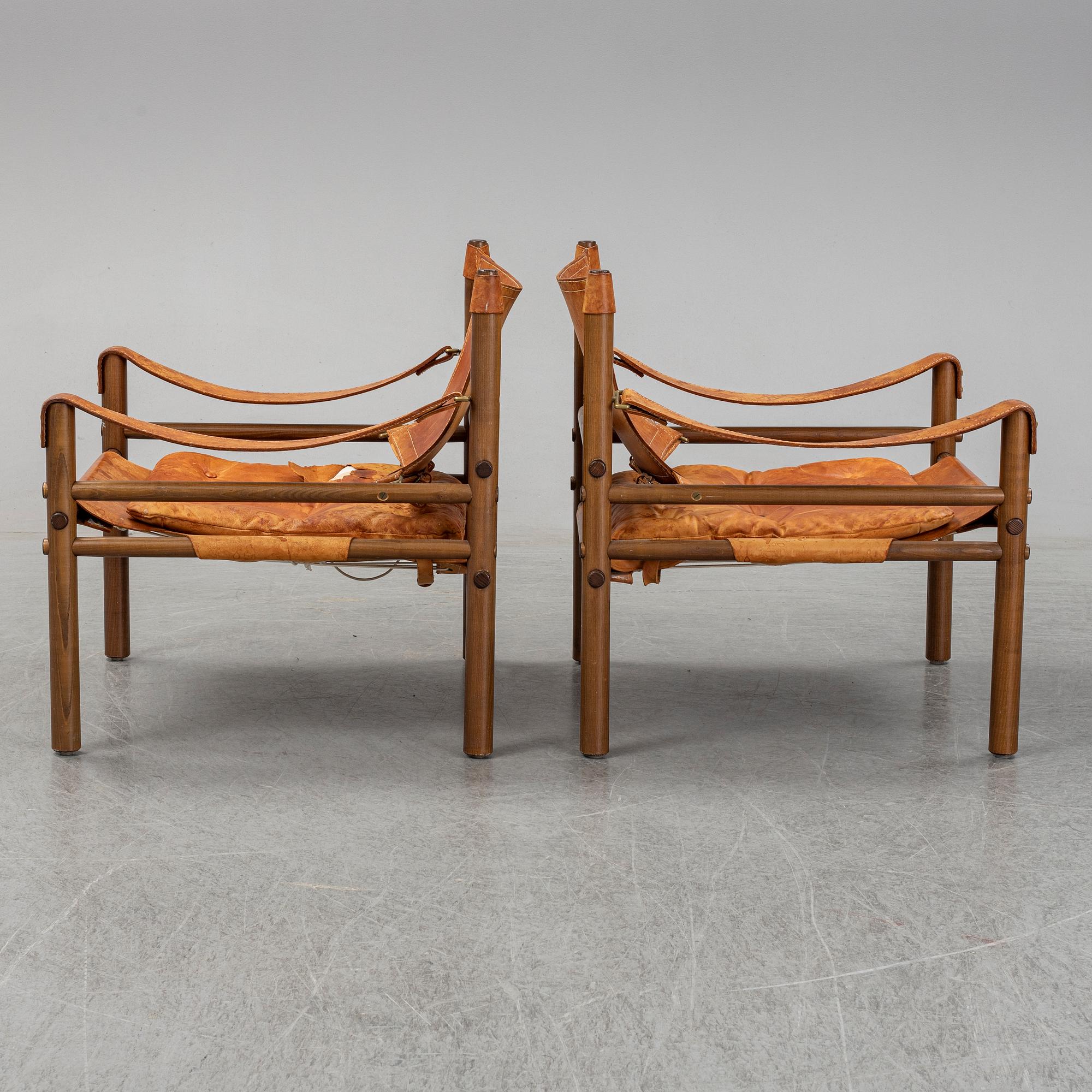A pair of 'Sirocco' easy chairs by Arne Norell.