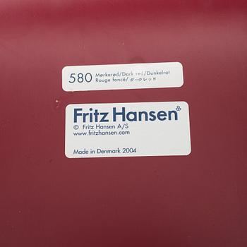 ARNE JACOBSEN, stolar, "Sjuan", 6 stycken, Fritz Hansen, 1900/2000-tal.