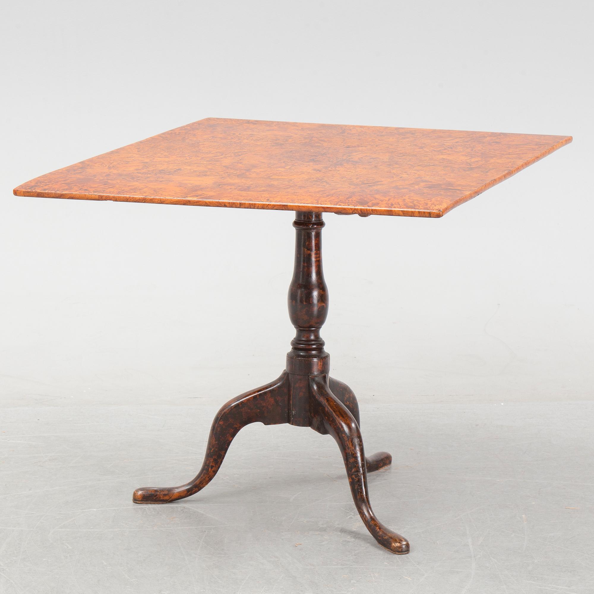 A Swedish tilt-top table by J Sjölin, master 1767.