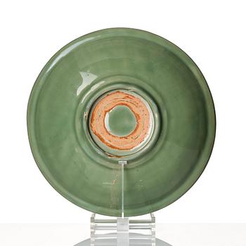 A celadon glazed dish, Ming dynasty (1368-1644).