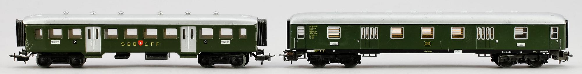 PARTI VAGNAR, 7 st, Märklin, 1900-talets andra hälft.