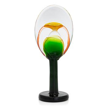 Oiva Toikka, a 'Lollipop' glass sculpture signed O. Toikka Iittala 2015 30/50.