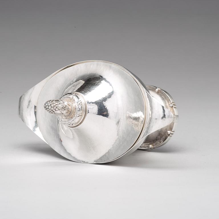 Georg Jensen, an 830/1000 silver lidded bowl, Copenhagen 1915-19, Swedish import marks.