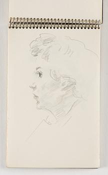 Lotte Laserstein, 10 små skissblock med teckningar.