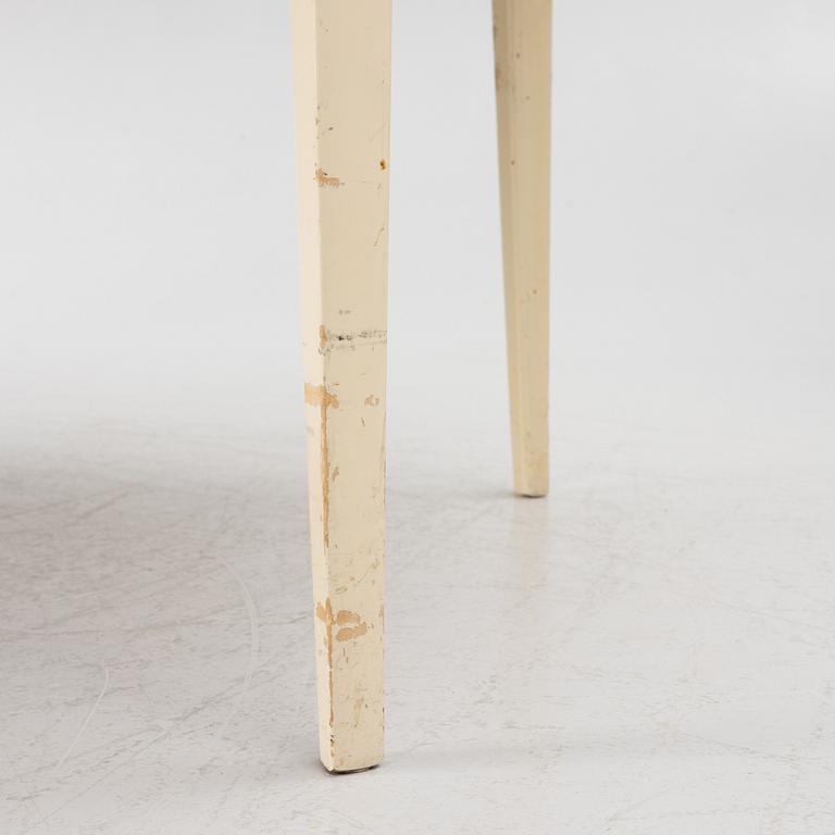 Carl Malmsten, a dining table with six chairs, end of the 20th century.