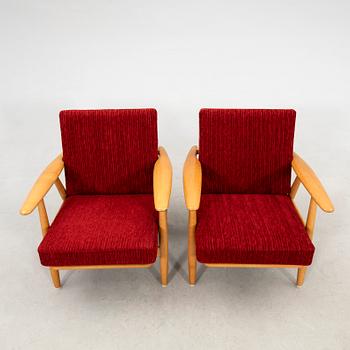 Hans J. Wegner, armchairs, a pair, "GE 240/The Cigar", Getama, Gedsted, Denmark, 1960s.