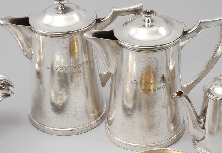 SERVISDELAR, 14 st, så kallat restaurangsilver, bl a Gense, 1900-tal.