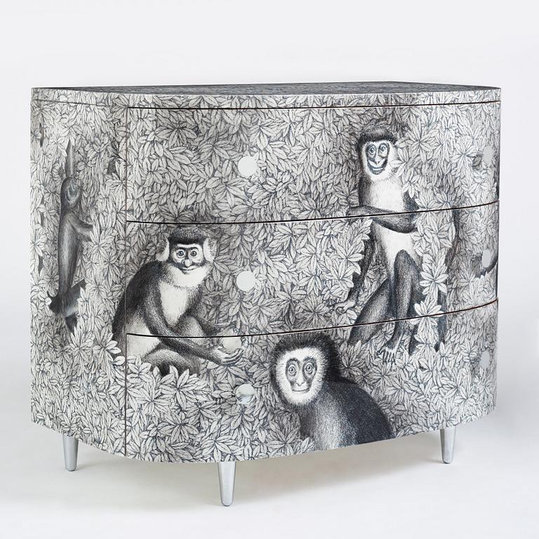 Piero Fornasetti, a "Scimmie & Co" chest of drawers, Fornasetti, Italy, Milano 2018.