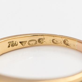 Sormus, 8/8-hiotut timantit, 14K kultaa.