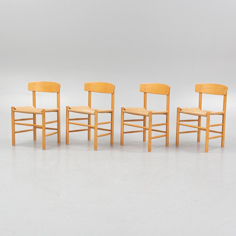Børge Mogensen, stolar 4 st, modell "J39", FDB  Møbler, Danmark, 1900-talets andra hälft.