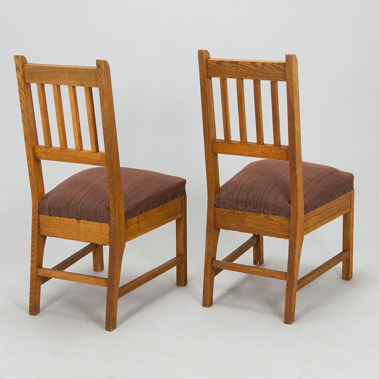 Louis Sparre, A table and two chairs for Aktiebolaget Iris, Borgå around 1900.