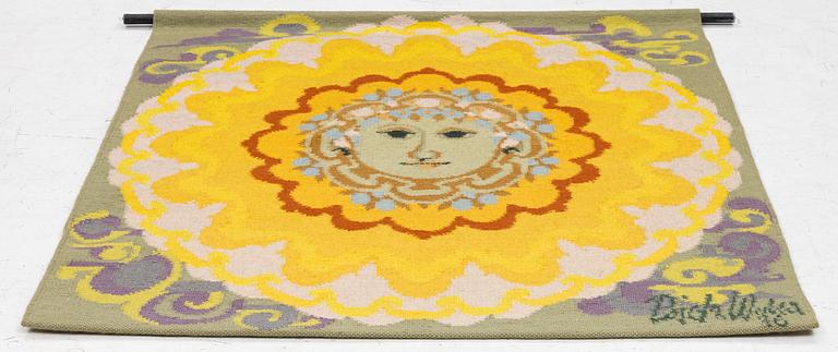 Björn Wiinblad, a wall tapestry, 'Sun Small', Loom Art Collection, Portugal, 1976, c. 118 x 113 cm.