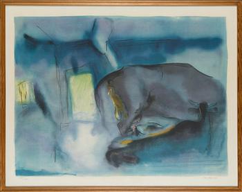 Oluf Høst, "Kostald, lyse Nætter" (Barn, bright nights).