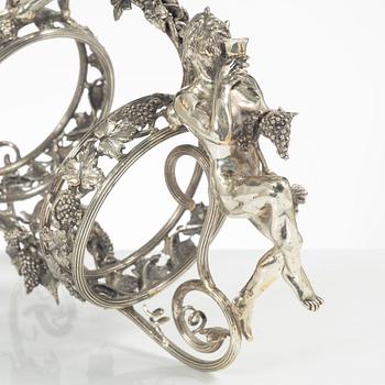 Flaskhållare, nysilver, saknar stämplar, 1900-tal.