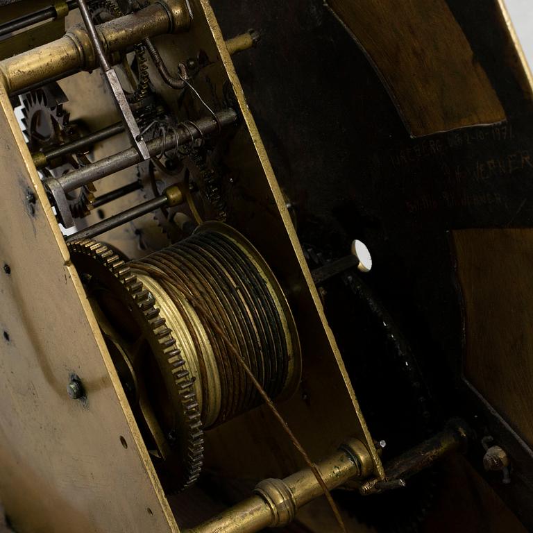 A mahogany long case clock by George Payne Ludlow (1743-1795).