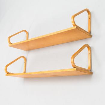 Alvar Aalto, hyllor, 2 st, 112B, Artek 1900-talets mitt.